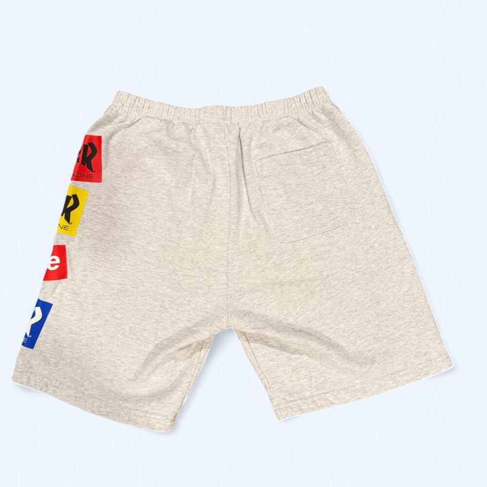 Supreme x Thrasher Sweat Shorts β Heather Gray - Picture 3 of 5